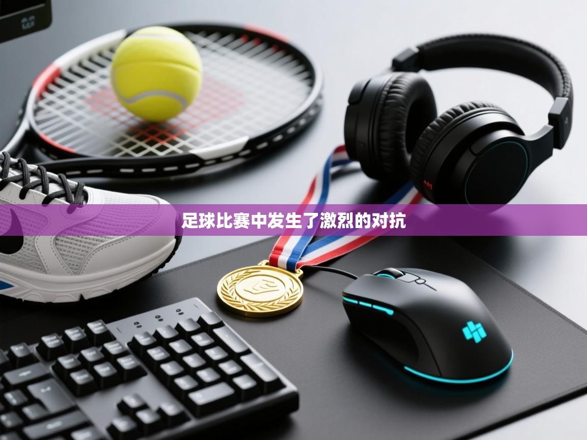 足球比赛中发生了激烈的对抗  第1张